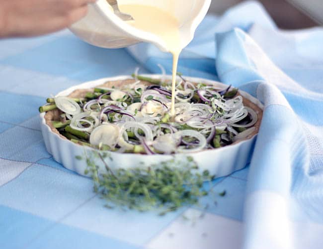 Tærte med asparges og parmesan