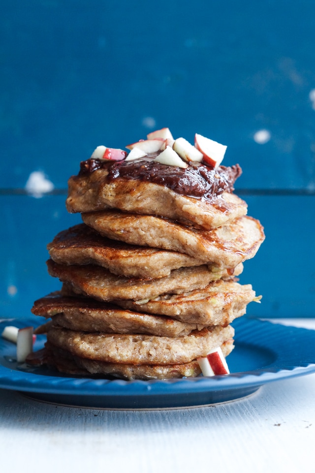 Æblepandekager - små tykke pandekager