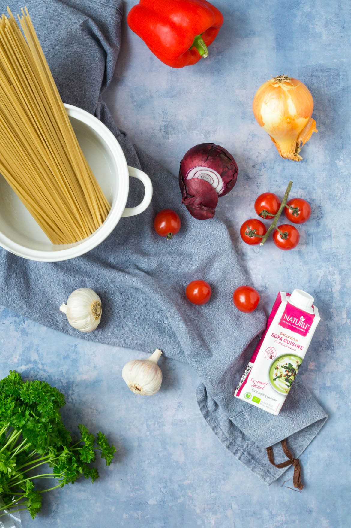 Vegetarisk cremet one-pot pasta