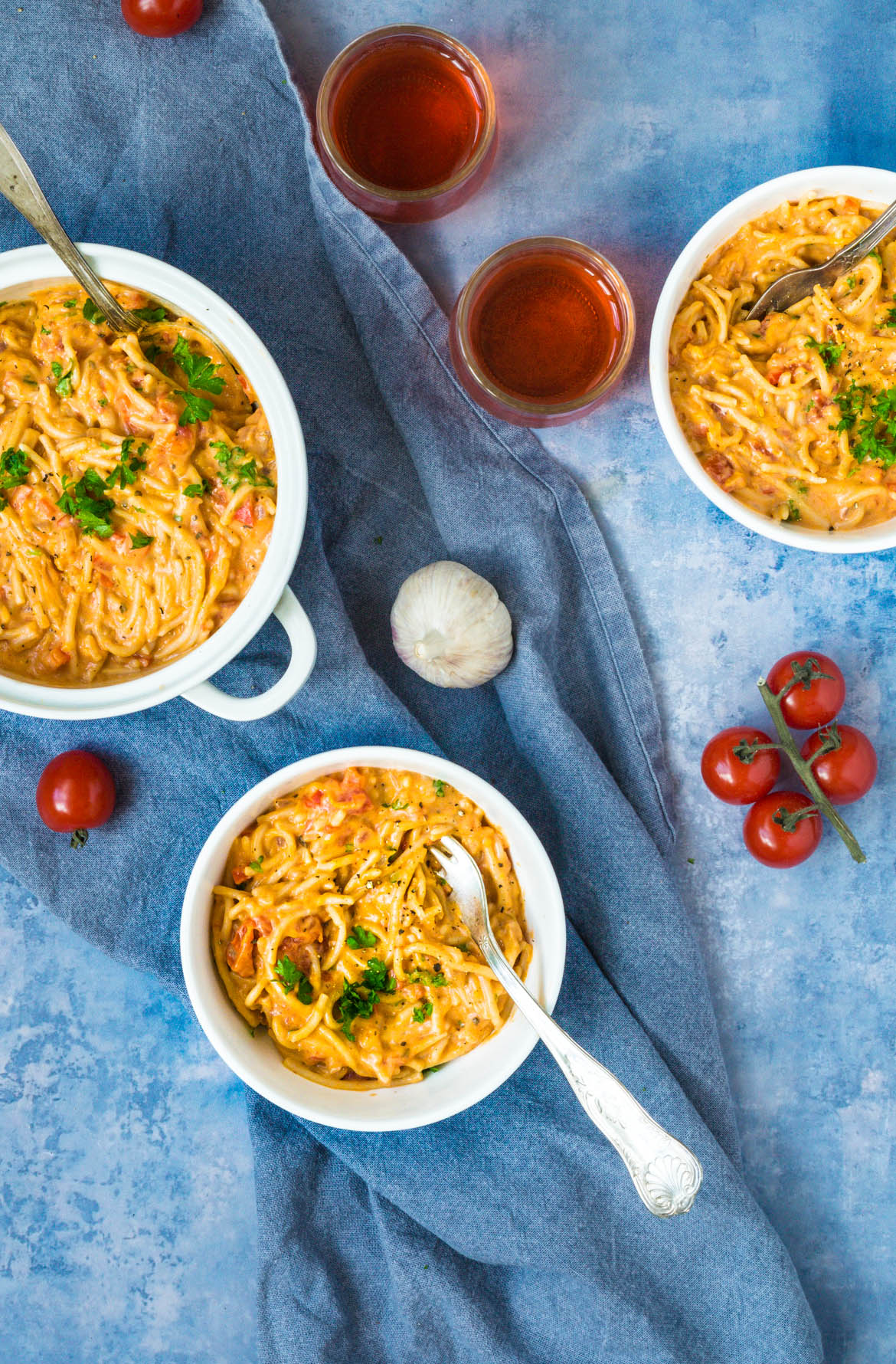 Vegetarisk cremet onepot pasta