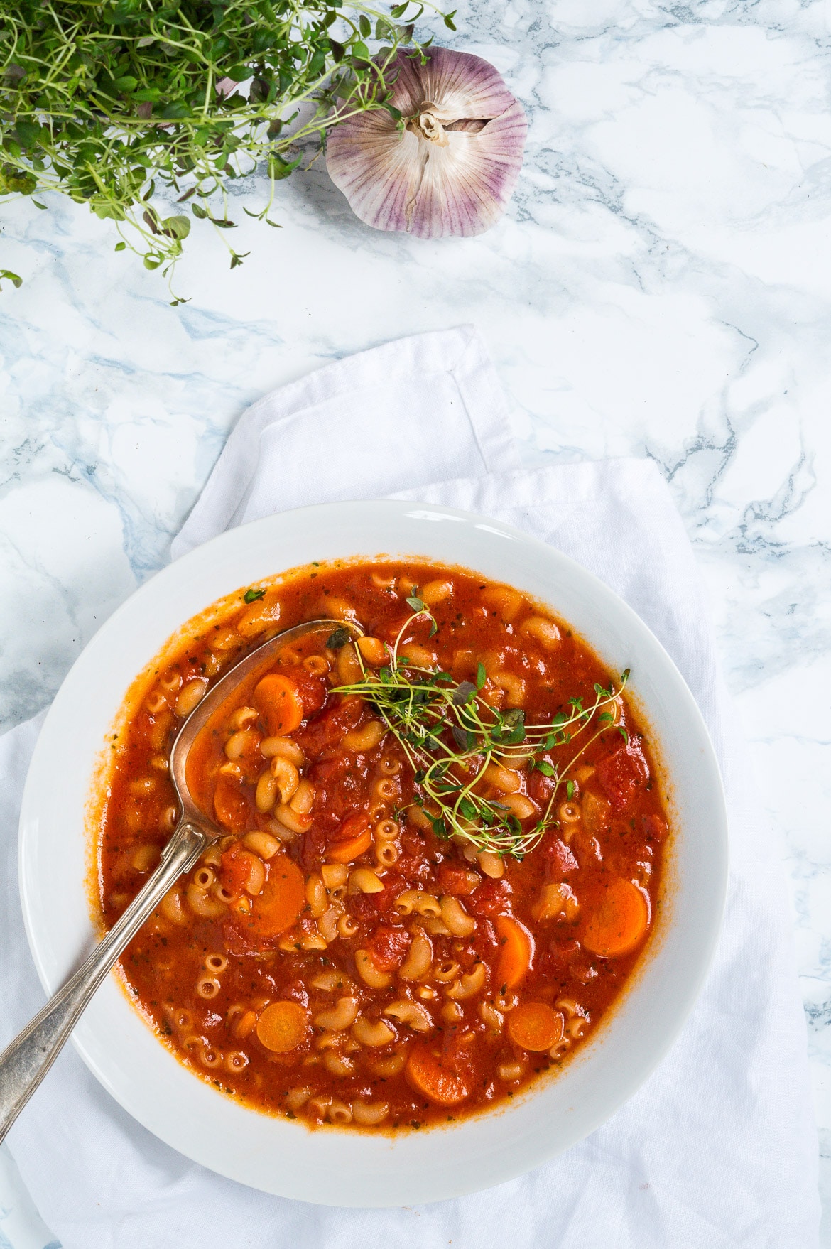 vegetarisk minestronesuppe