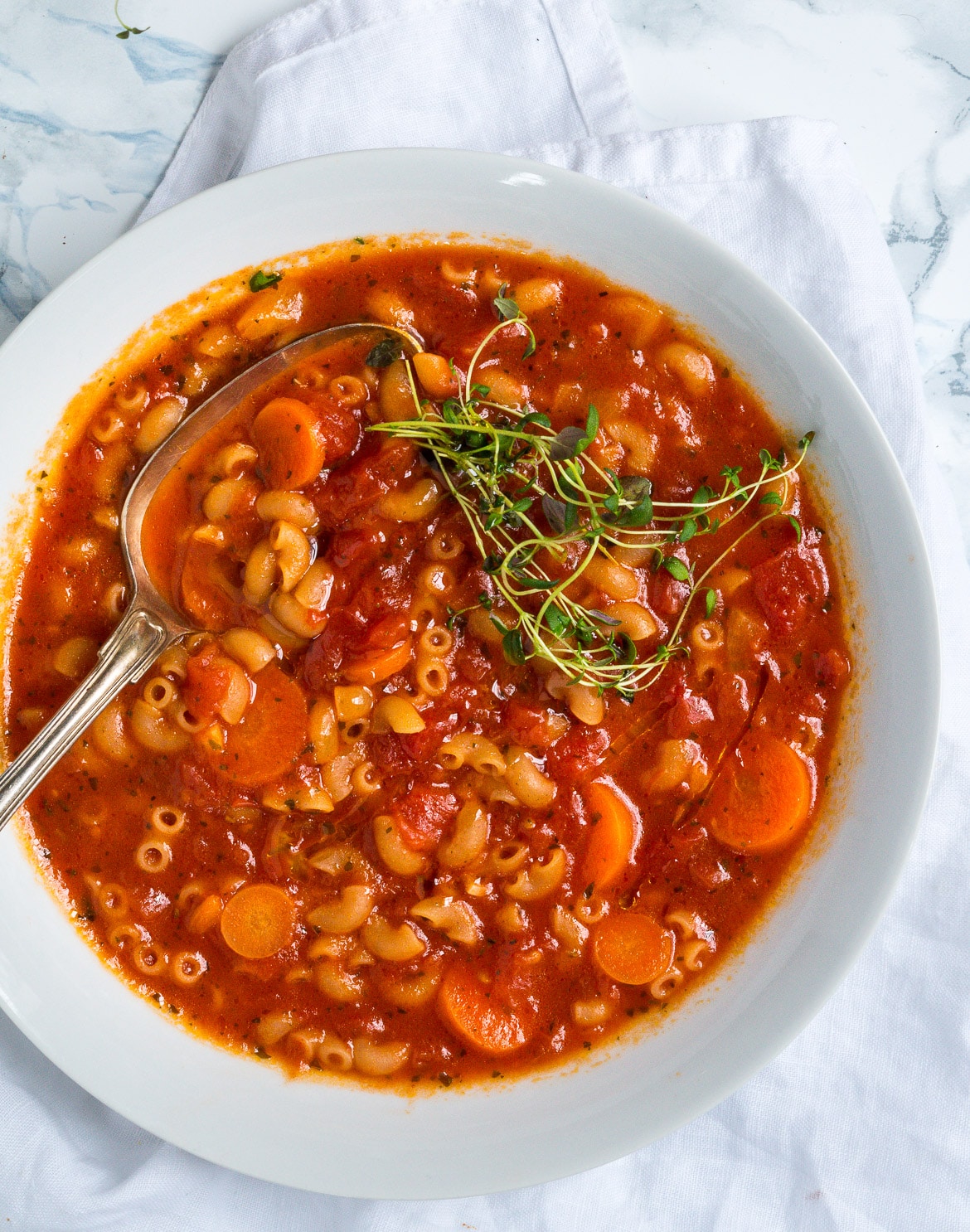 vegetarisk minestronesuppe