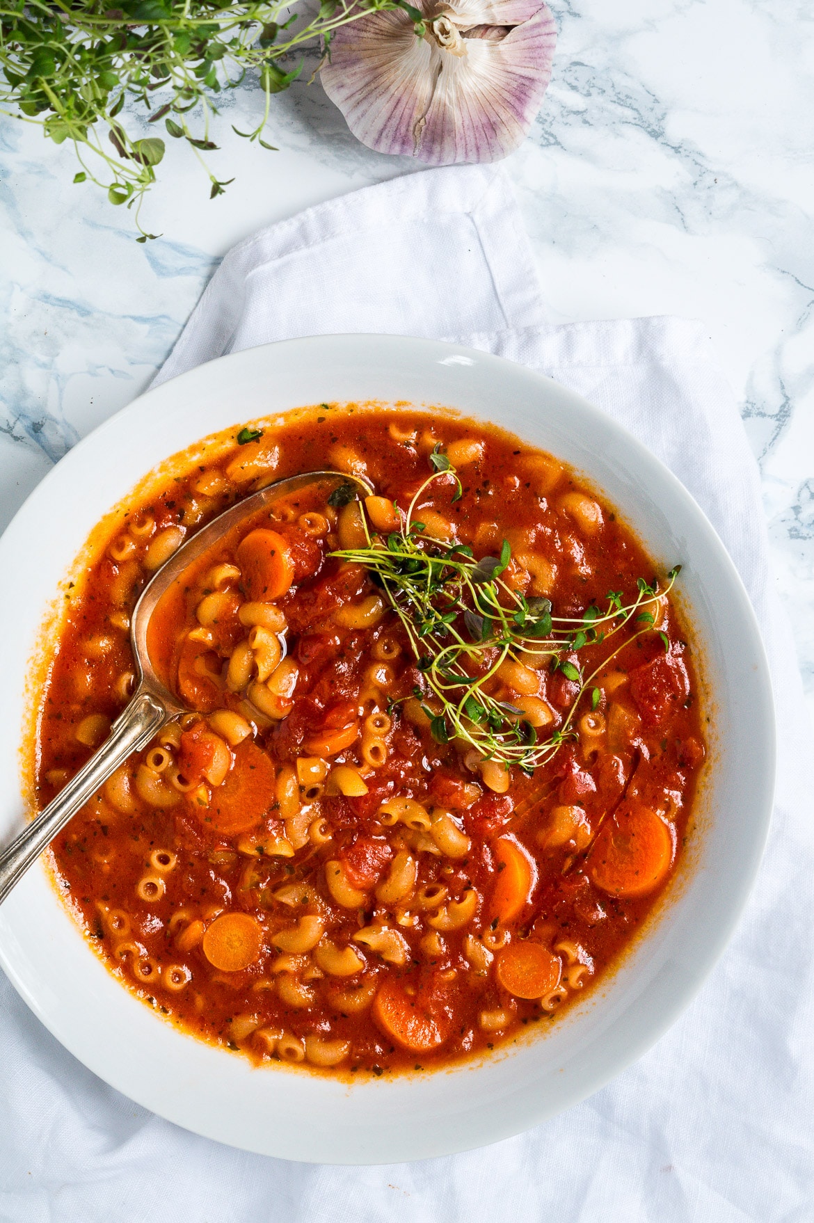 vegetarisk minestronesuppe