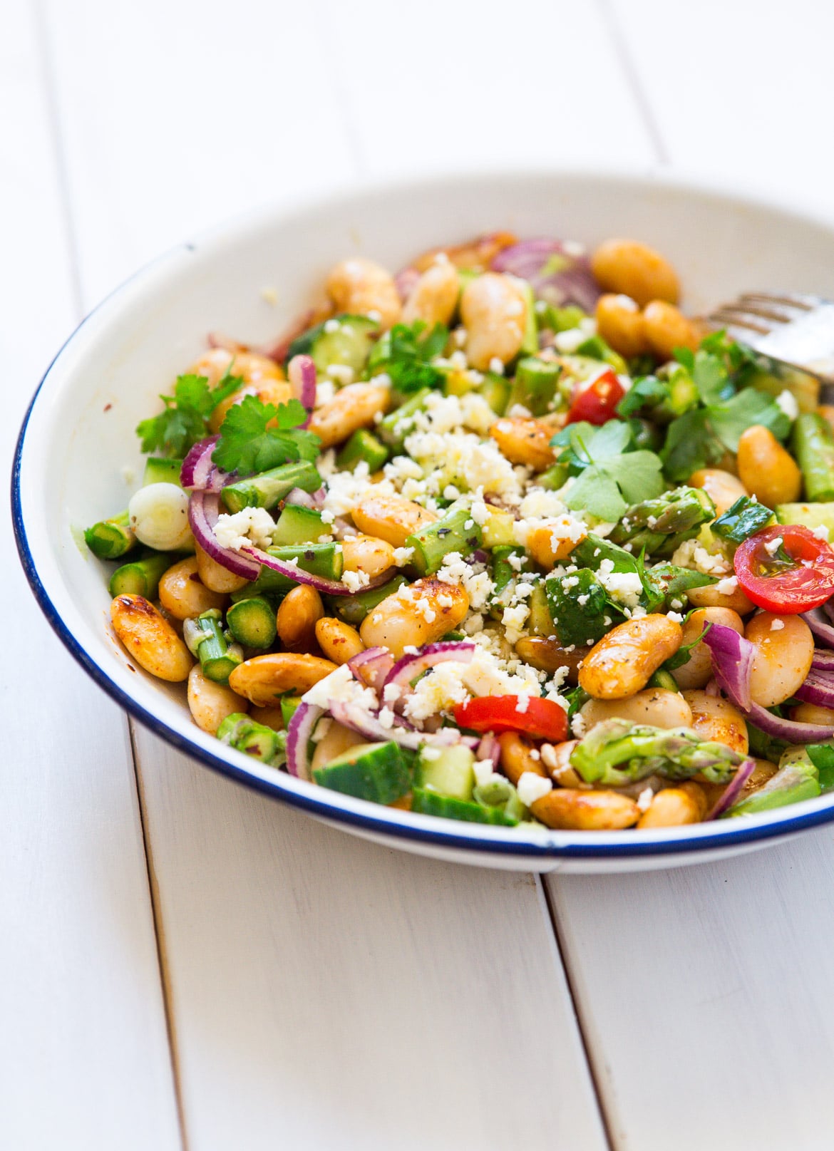 Salat med butterbeans, persille og feta
