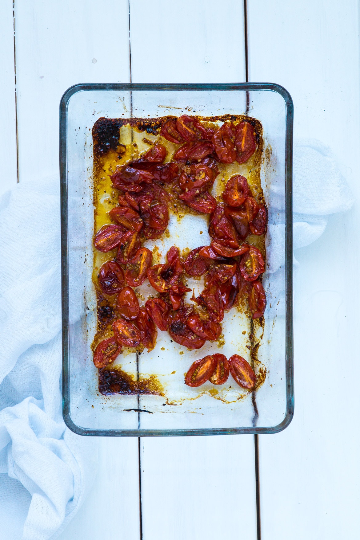 Pasta med bagte tomater og flødesauce