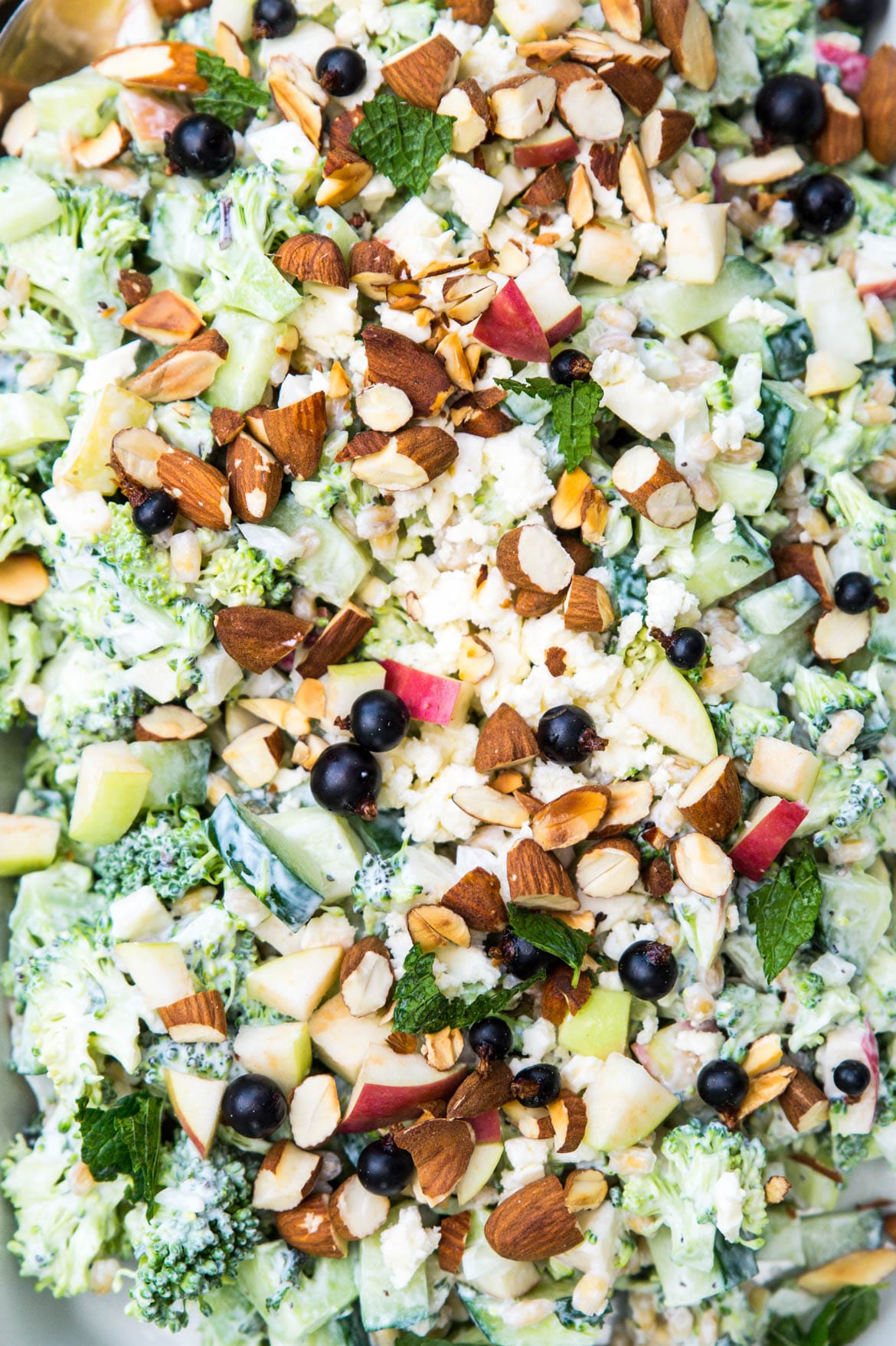 Broccolisalat med æble og græsk yoghurt