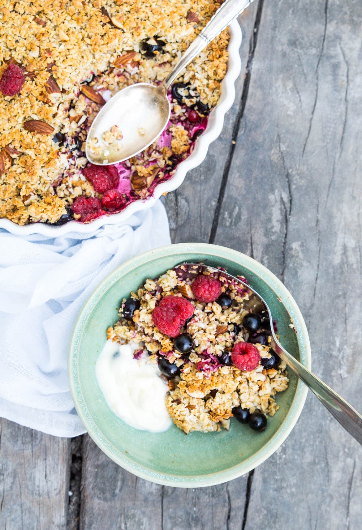 Crumble med bær