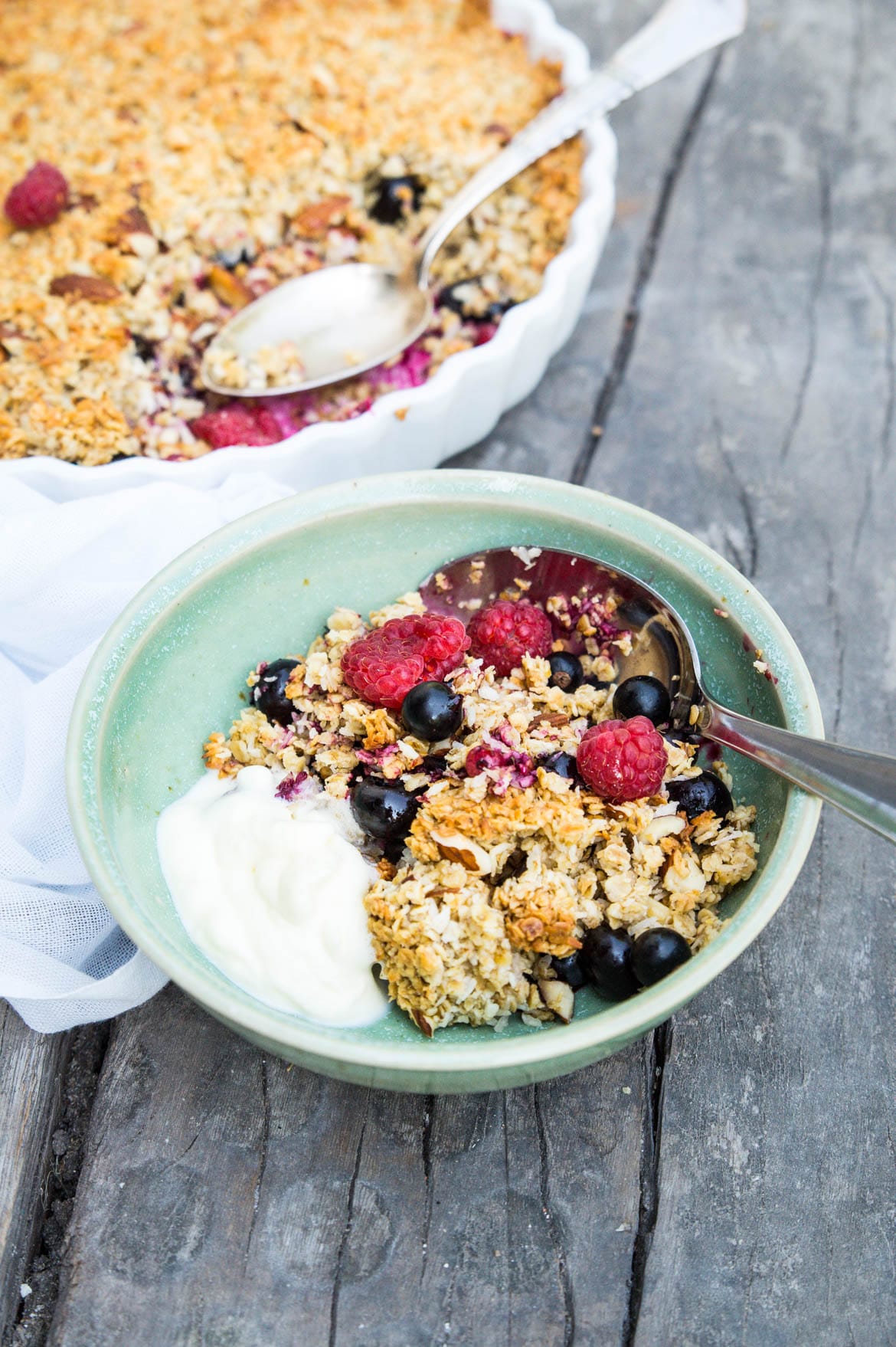 Crumble med bær