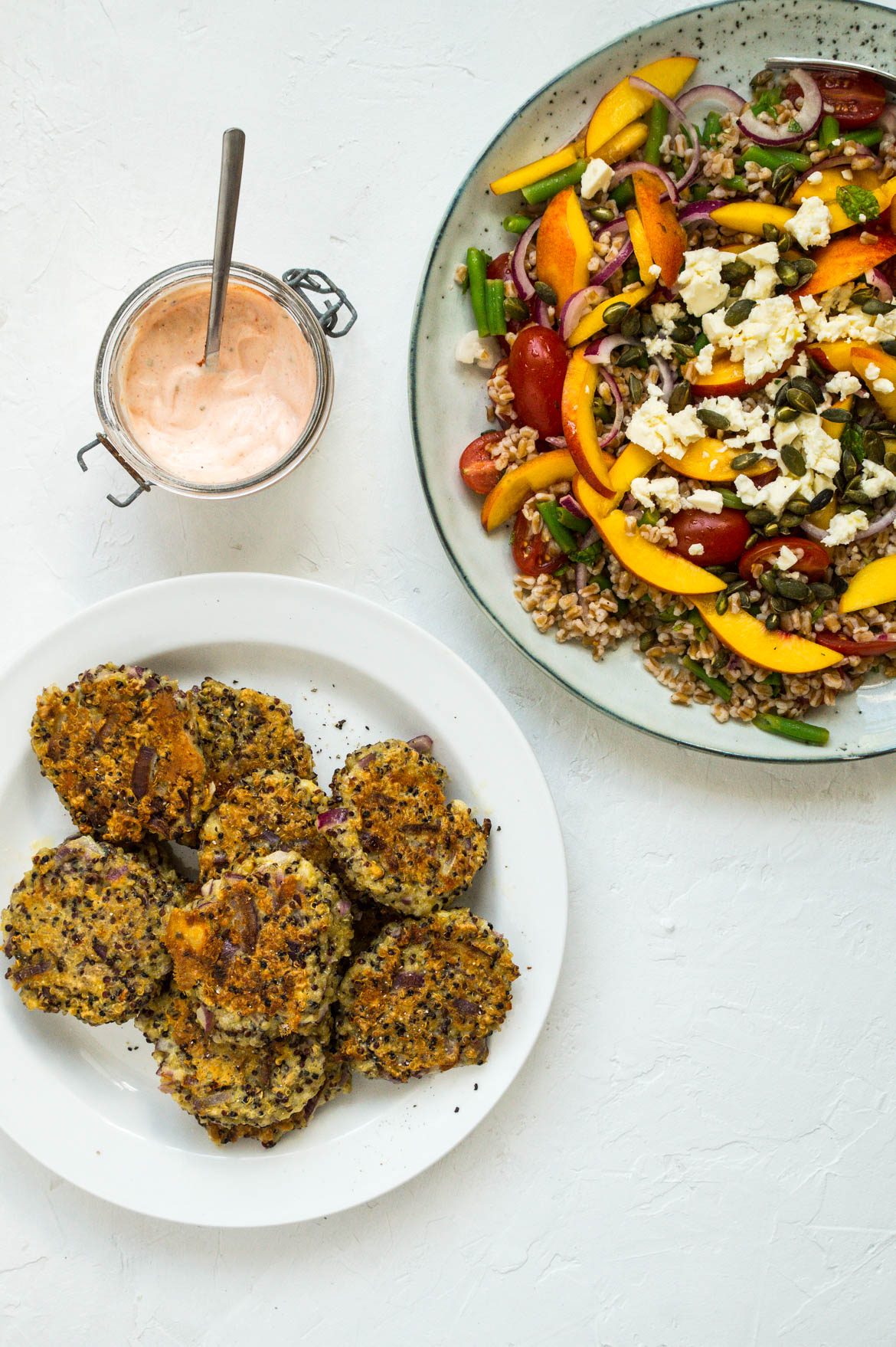 Quinoadeller - vegetariske deller med quinoa og feta