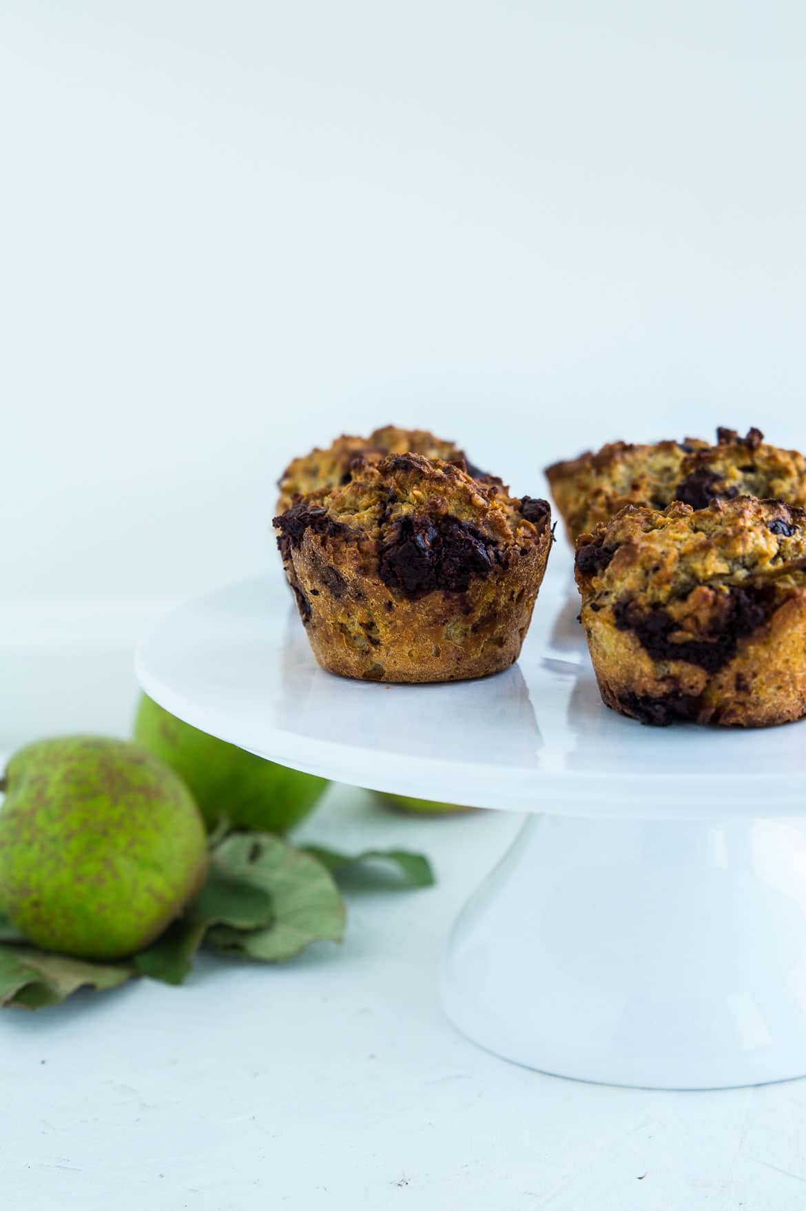 Pæremuffins med chokolade