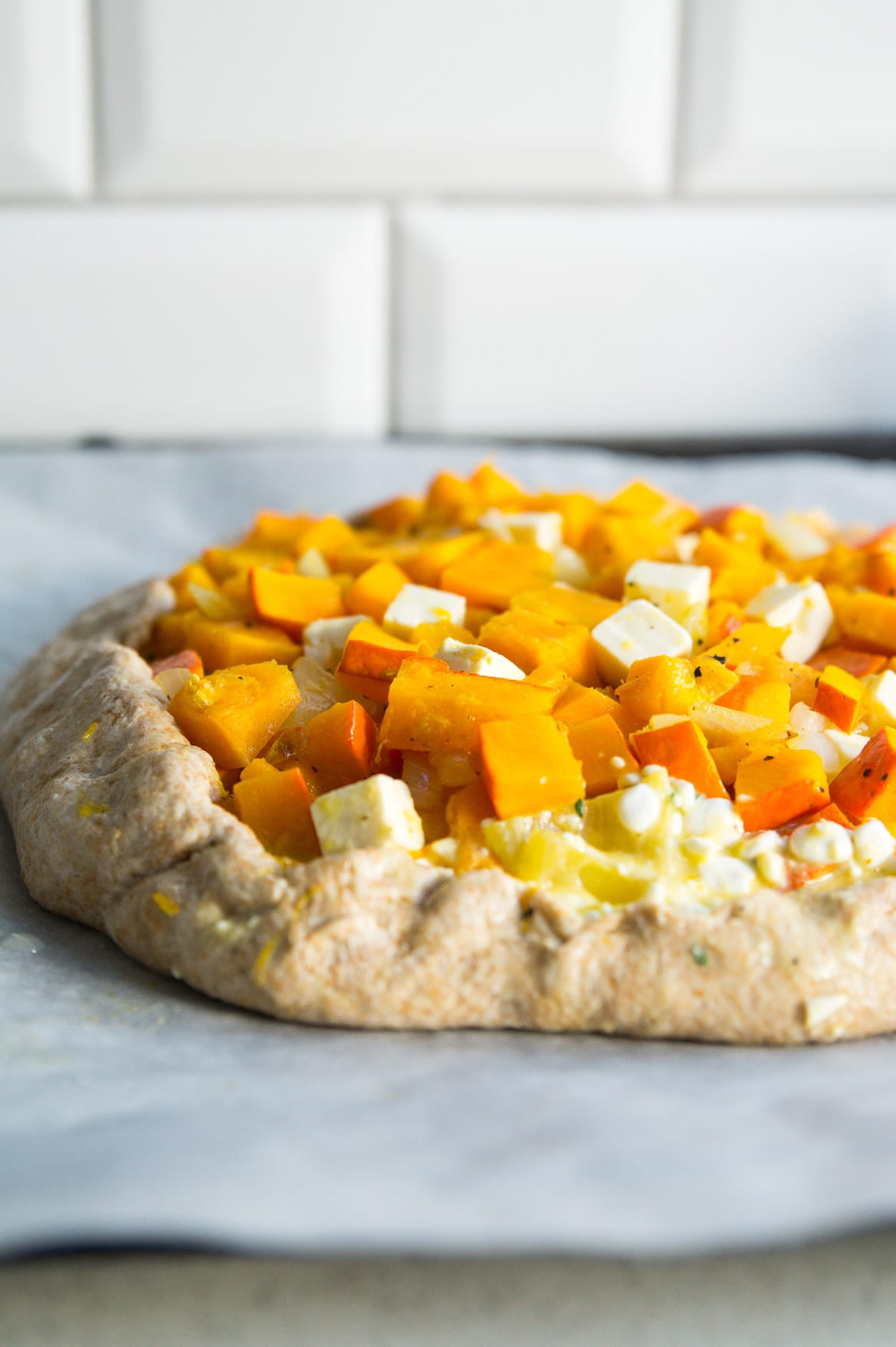 Galette med græskar og feta