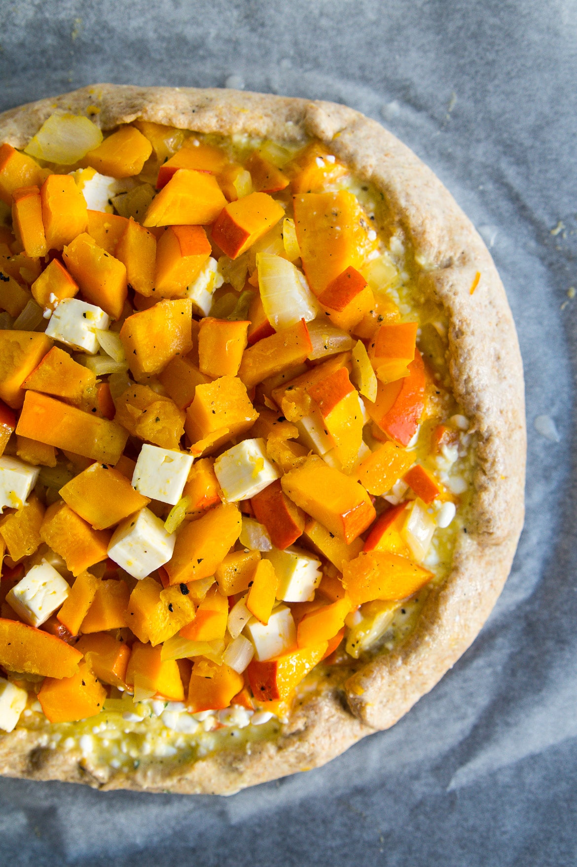 Galette med græskar og feta