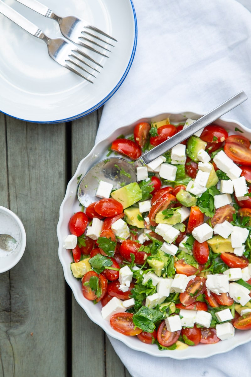 tomatsalat med avocado