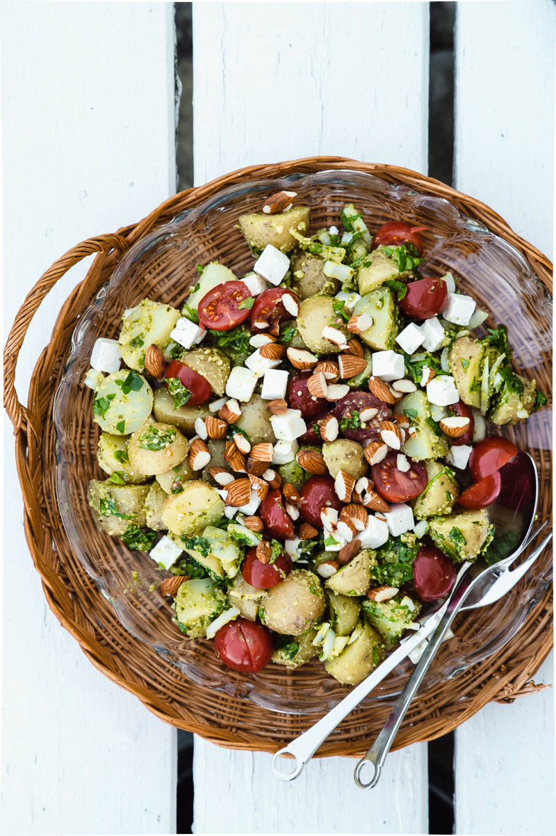 Kartoffelsalat med pesto