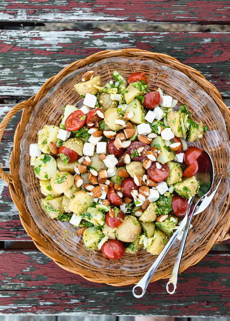Kartoffelsalat med pesto