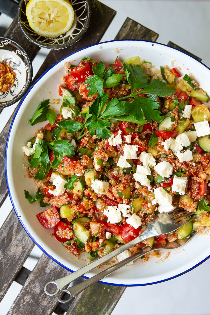 Quinoasalat med tomatdressing
