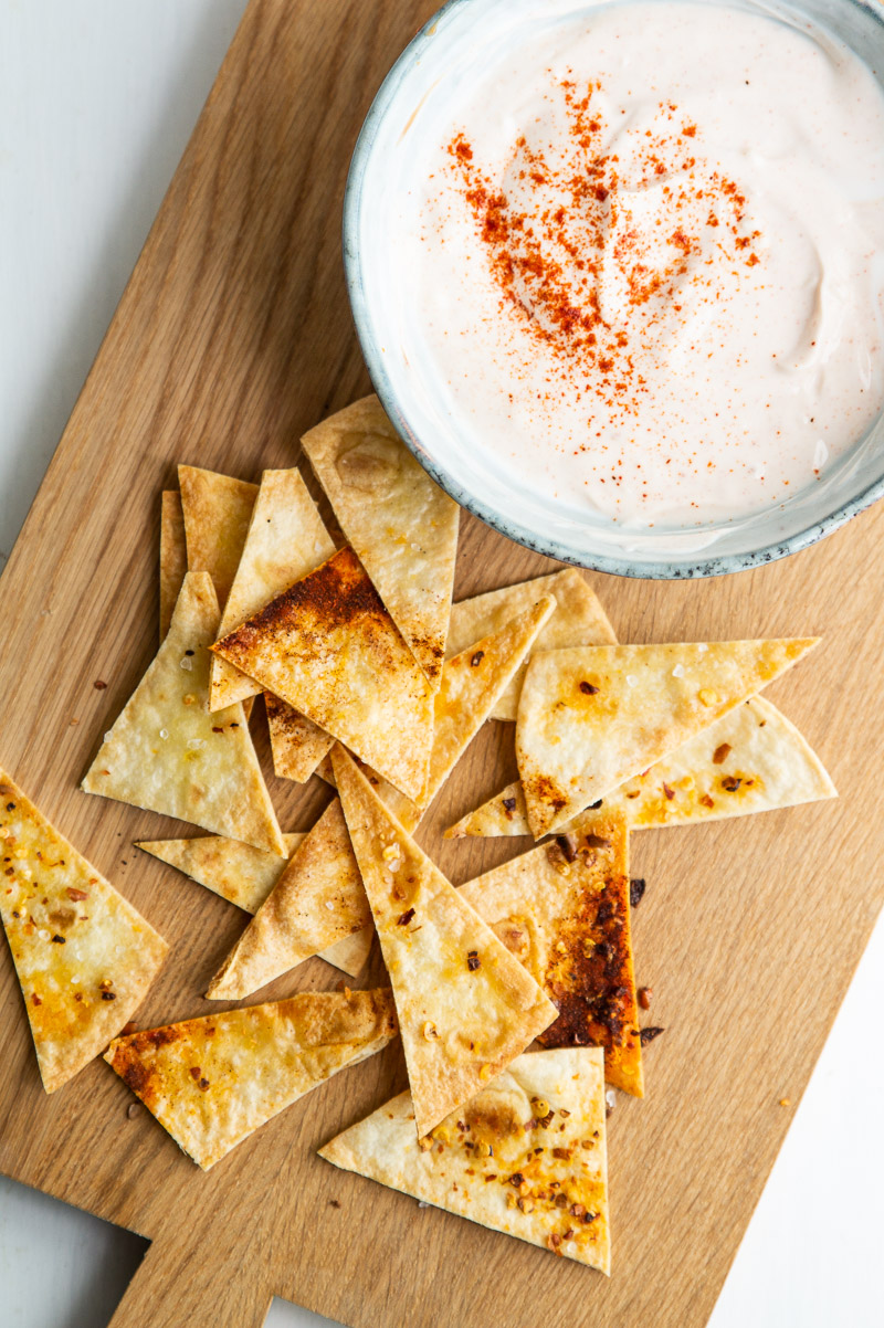 Hjemmelavede tortillachips