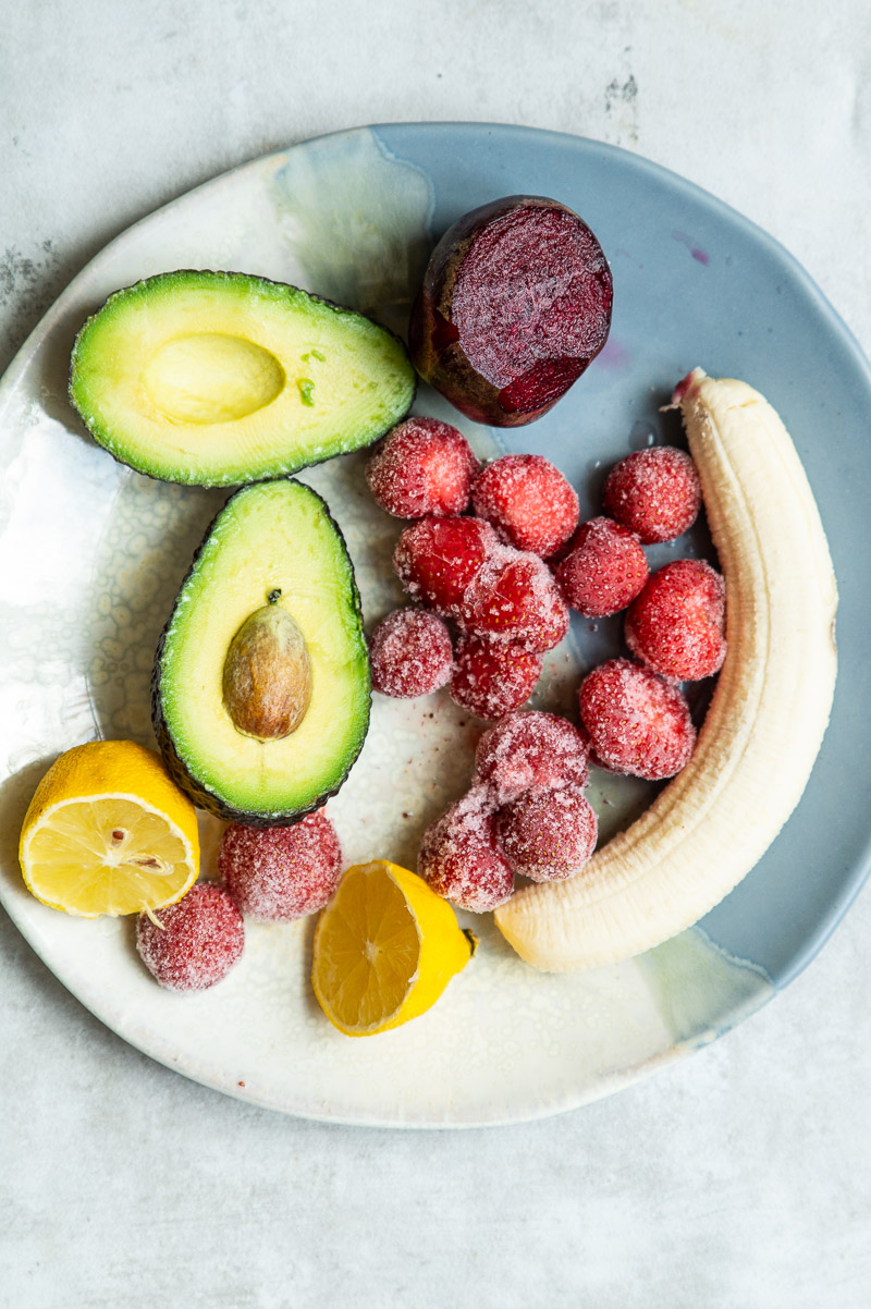 Rødbede smoothie med jordbær