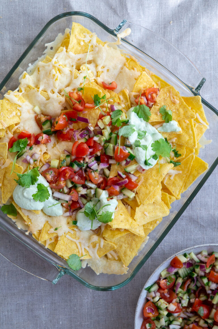 Nachos med salsa og guacamole