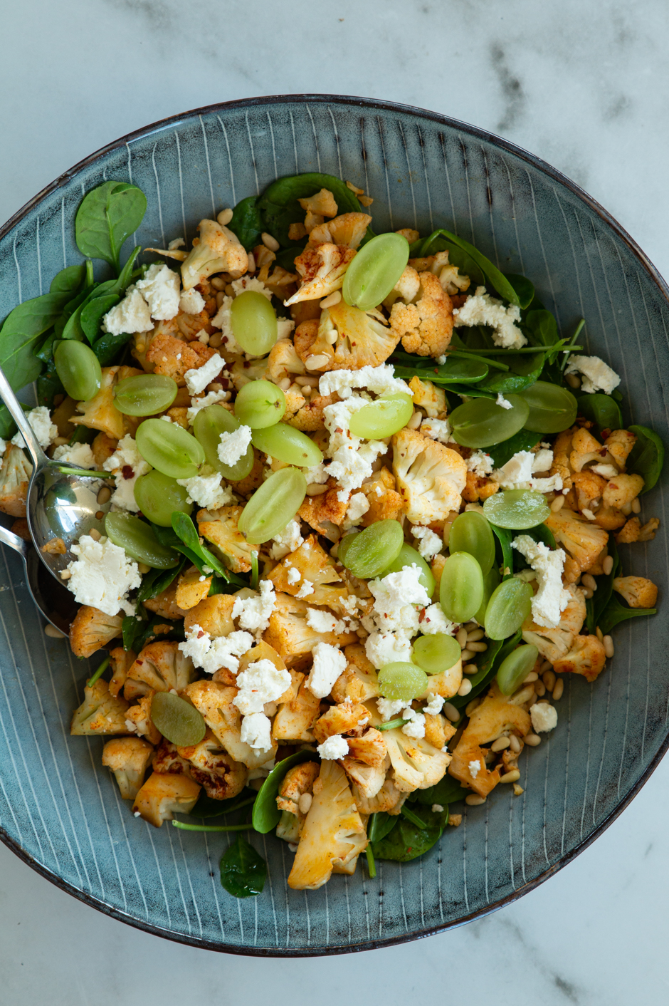 salat med stegt blomkål