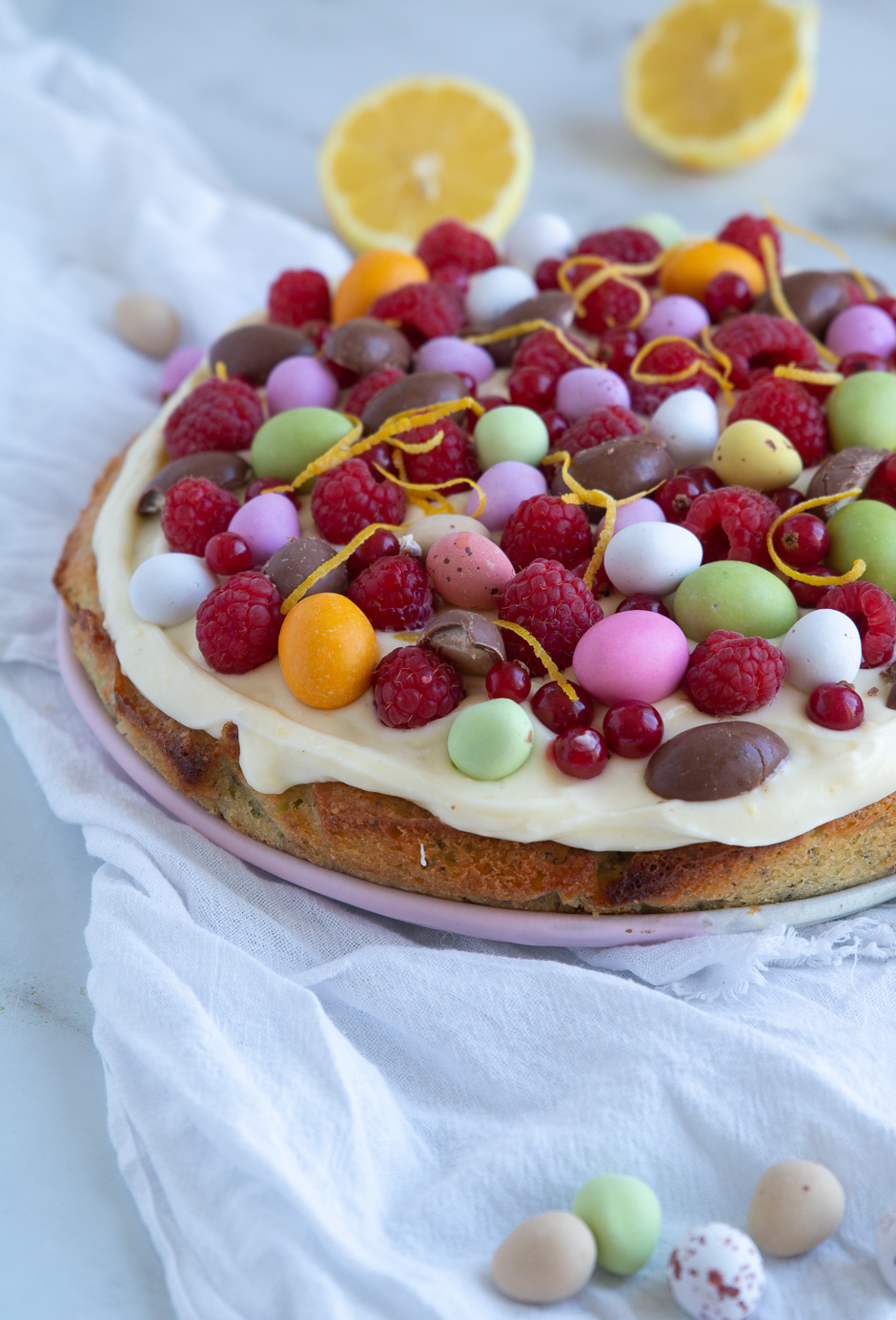 Påskekage med citron og marcipan