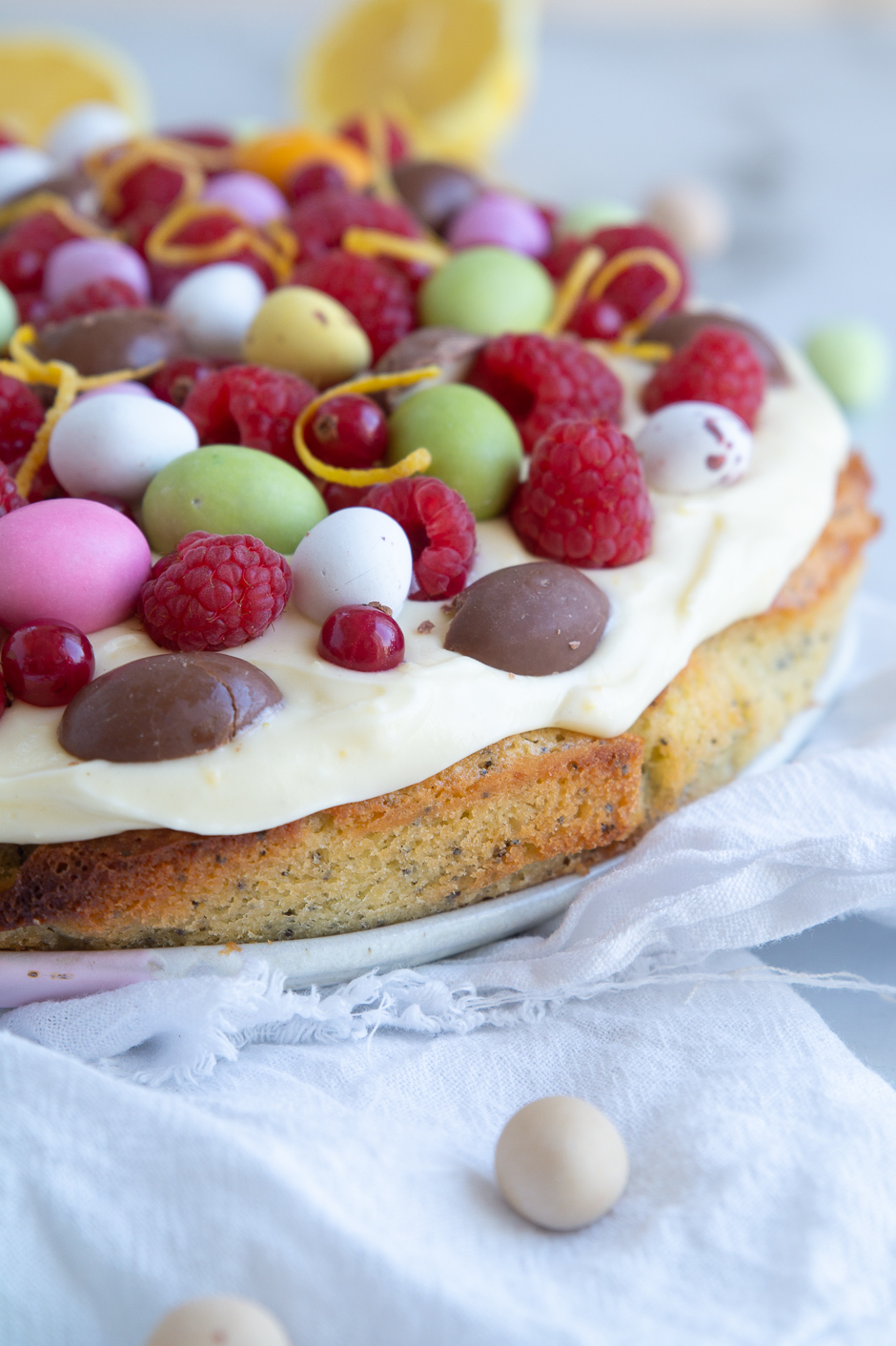 Påskekage med citron og marcipan