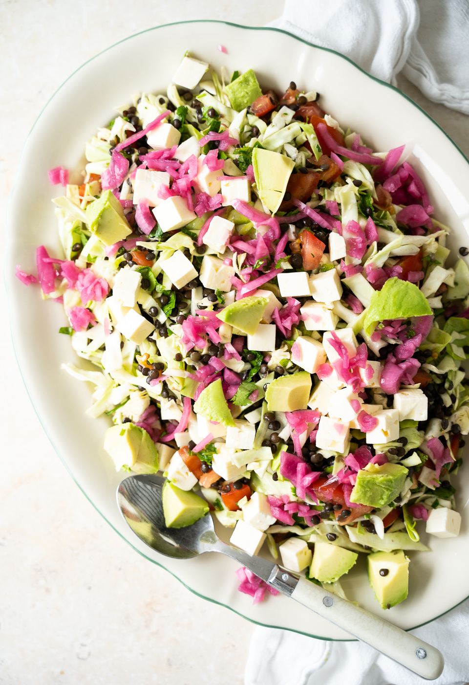 Salat med belugalinser
